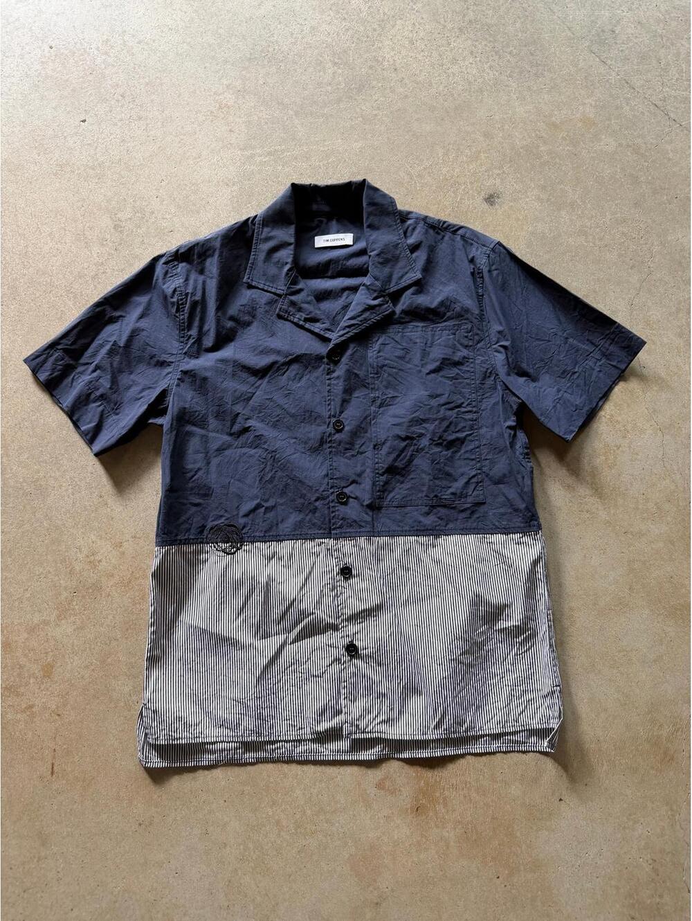 Tim Coppens Blue Stripe Button Up Shirt Sz S/M